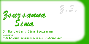 zsuzsanna sima business card